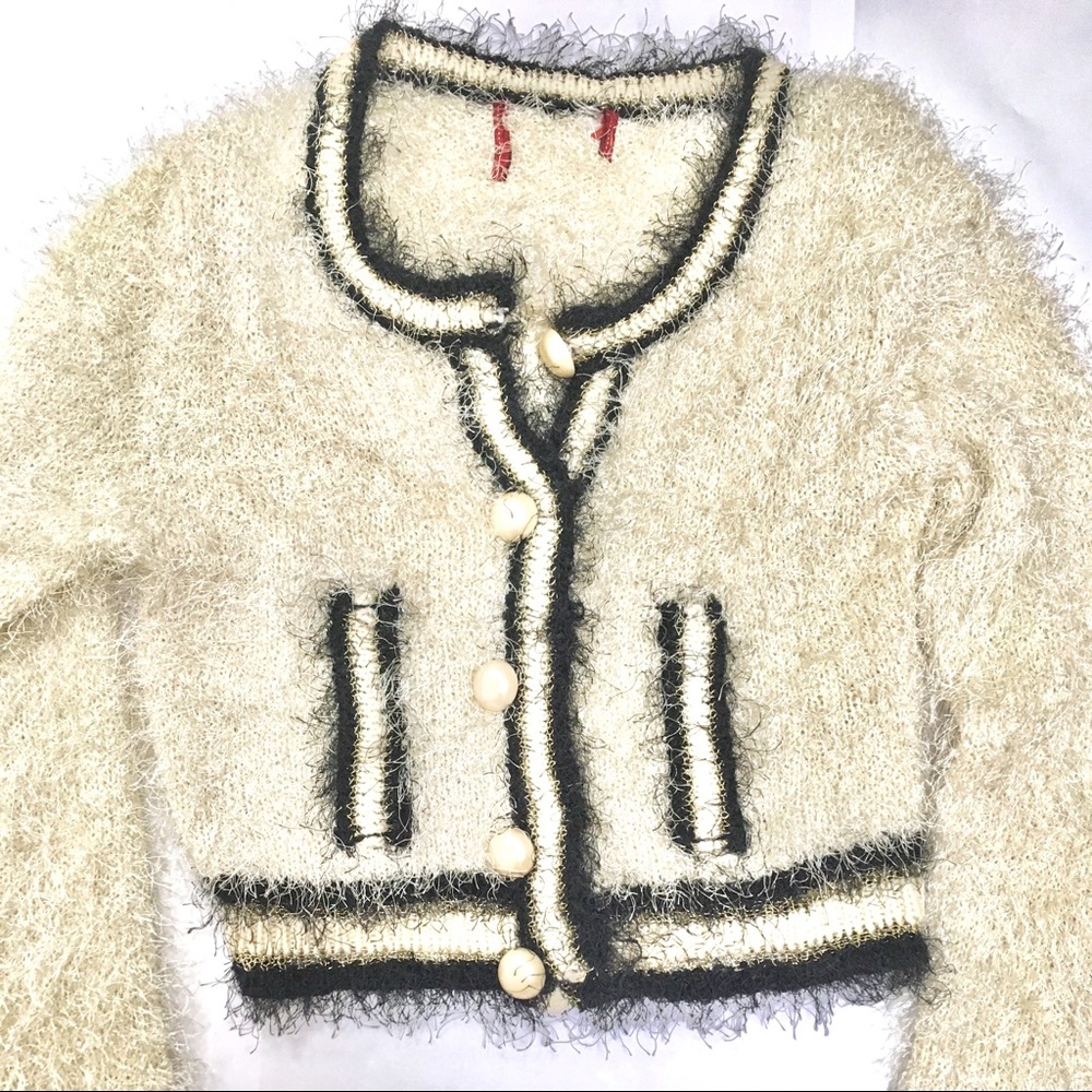 Fuzzy cardigan small